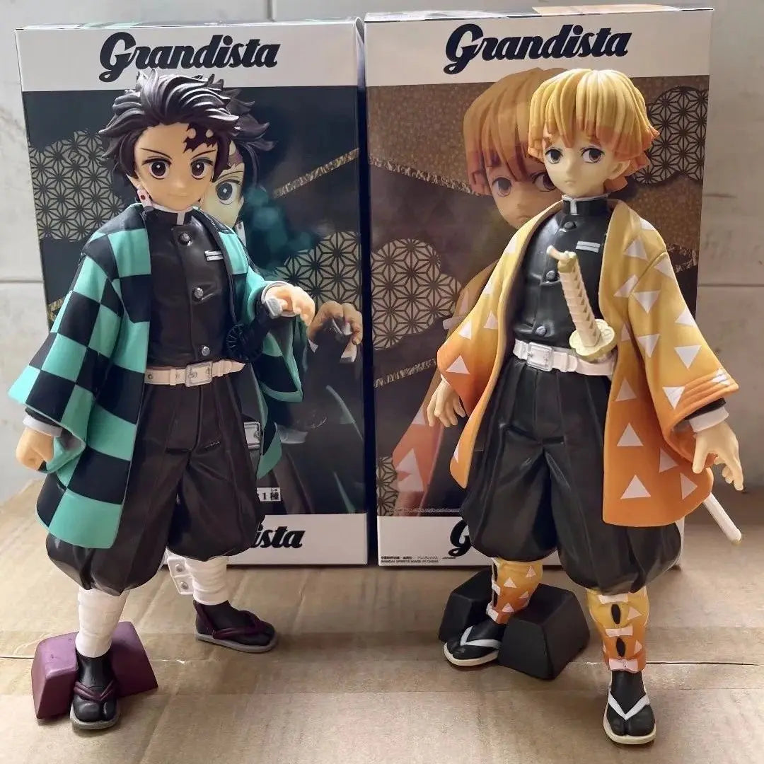 Hot Demon Slayer Grandista Tanjiro Kamado Zenitsu Agatsuma Figurine Anime Character Model Collectible Gift