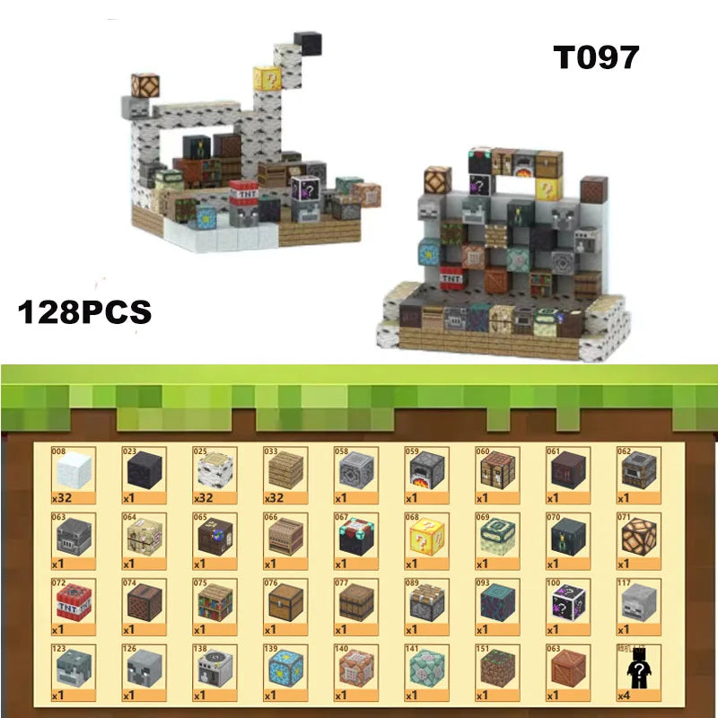 Magnetic Building Blocks Mine Cube Magnet World Set for Boy Girl Kid Age 3+ DIY Model Children Stem Montessori Sensory Toy