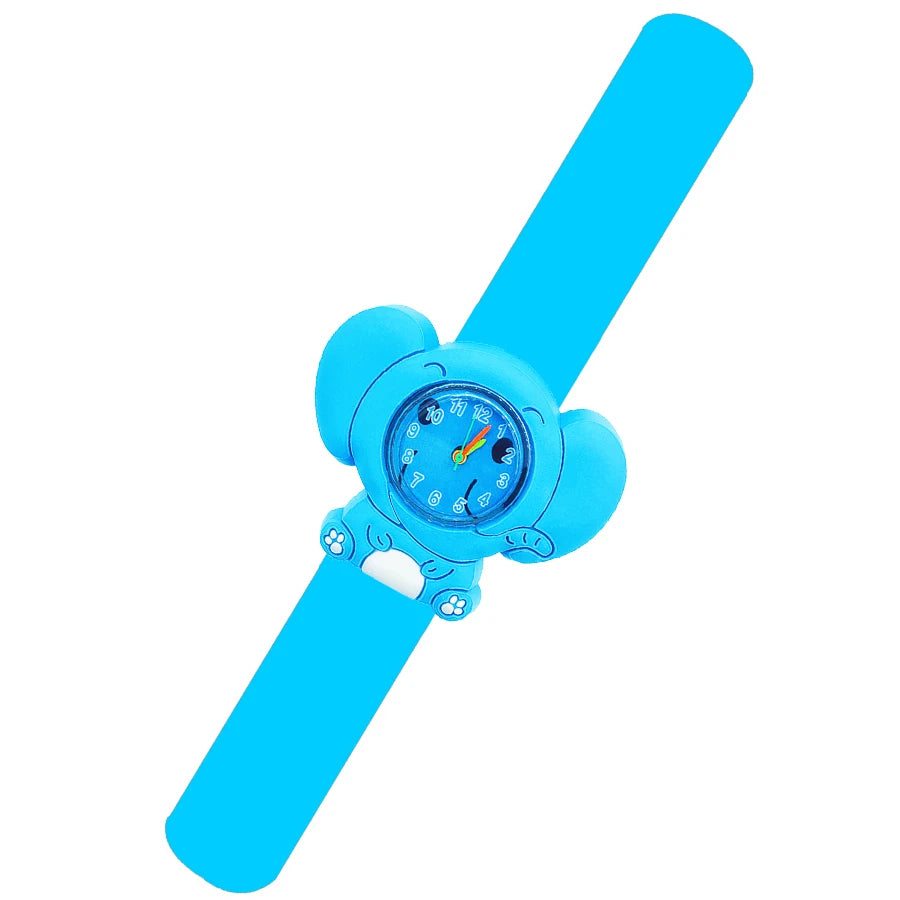 Baby Watch 3D Cartoon Kids Birthday Gift 2-15 Years Old Girl Boy Children Study Time Toy Watch Clock Free Spare Battery