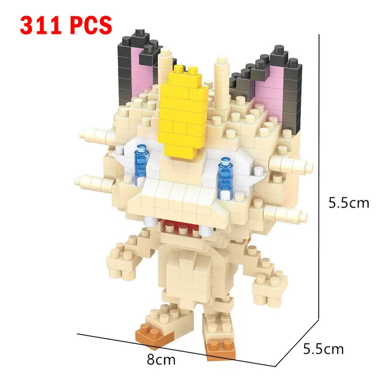 Pokemon Small Building Pokemon Nanoblock Cartoon Pikachu Animal Model Education Game Graphics Pokemon Toys For Kids Birthday