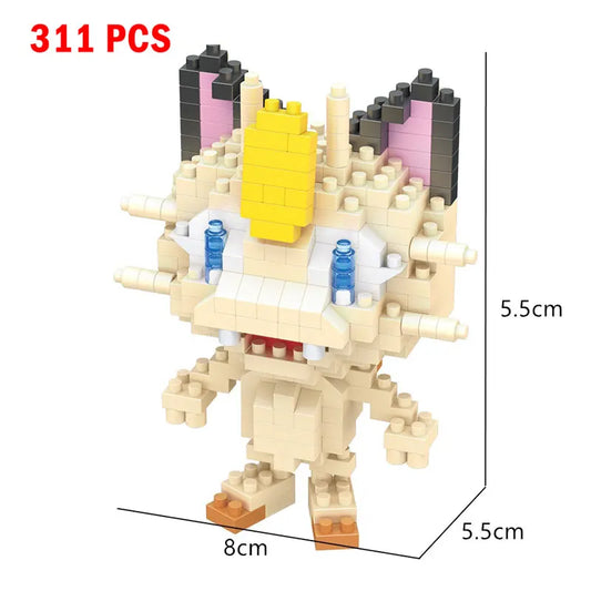 Pokemon Small Building Pokemon Nanoblock Cartoon Pikachu Animal Model Education Game Graphics Pokemon Toys For Kids Birthday