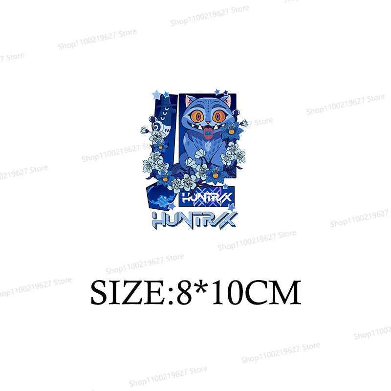 Kpop Demon Hunters Cartoon Patches for Clothes Vynil Heat Transfer Thermal Stickers DIY Kids T shirt Iron on for Women Appliqued