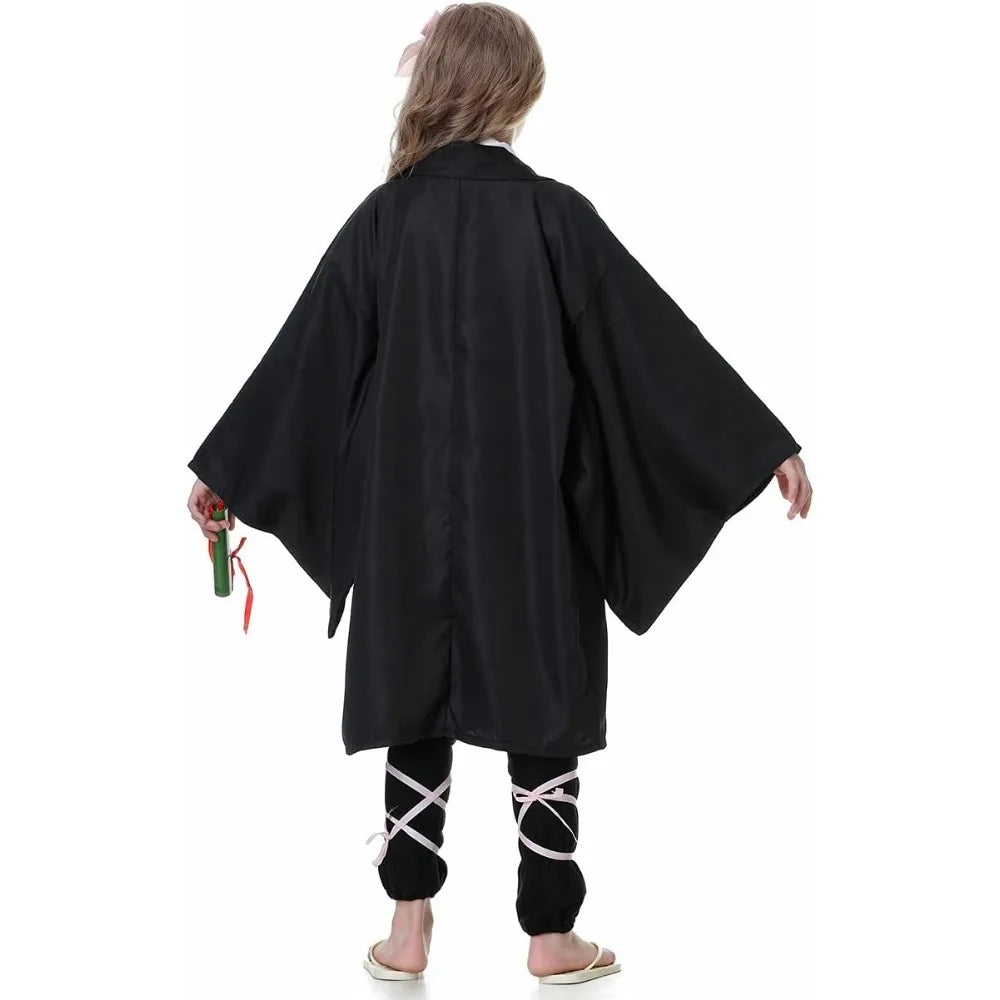 Cosplay Pink Costume Kimono Anime Cosplay Outfits, Cape Festival Uniform for Kids Girls, Enthusiasts Dressing Up Party Costumes