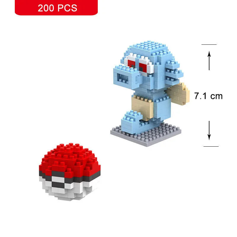 Pokemon Small Building Pokemon Nanoblock Cartoon Pikachu Animal Model Education Game Graphics Pokemon Toys For Kids Birthday
