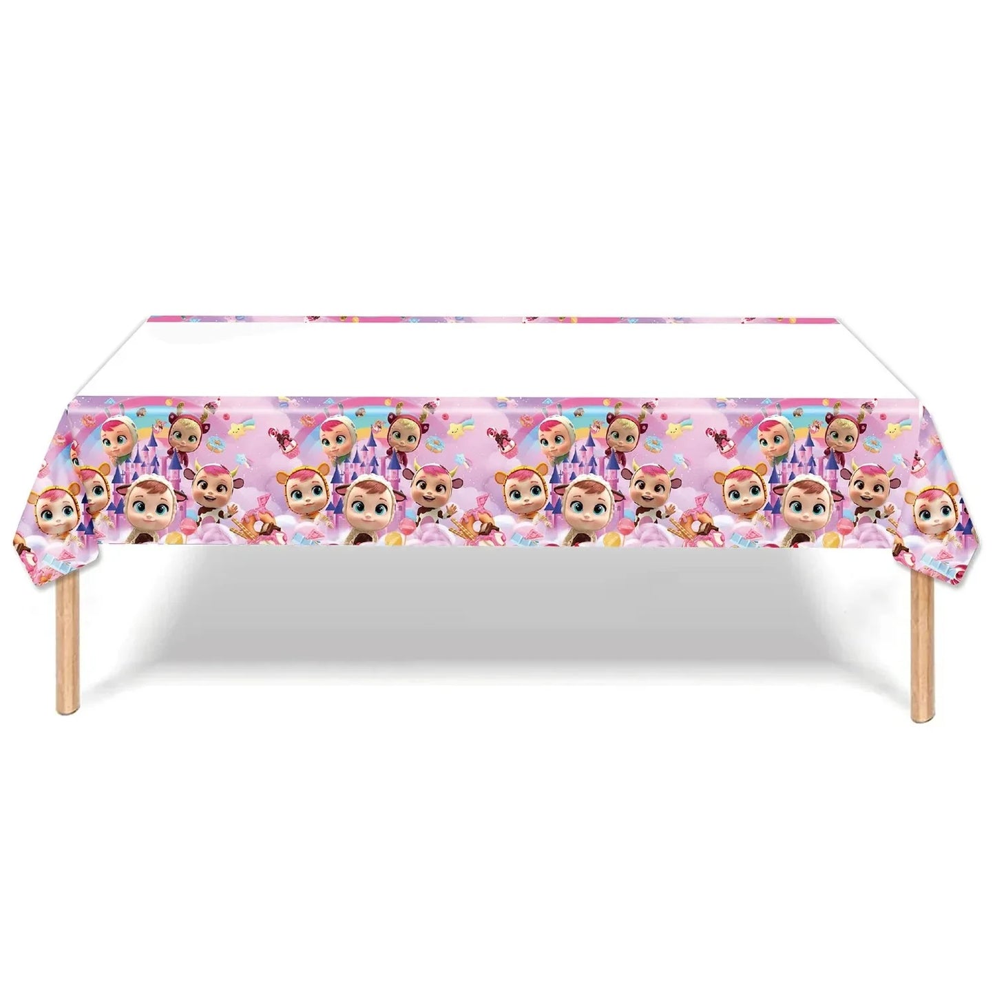 Cry Babiesed Birthday Party Decorations Tableware Set Paper Plates Balloon Banner Tablecloth Backdrop Baby Shower Party Supplies