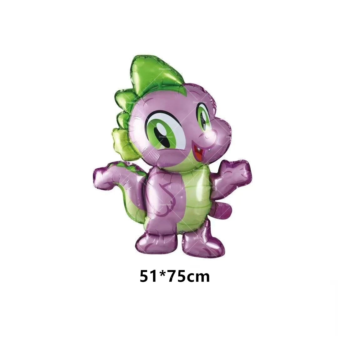 My Little Pony Foil Balloon Happy Birthday Latex Ballon Banner Party Decoration Cake Topper Supplies Backdrop Disposable Kid Toy