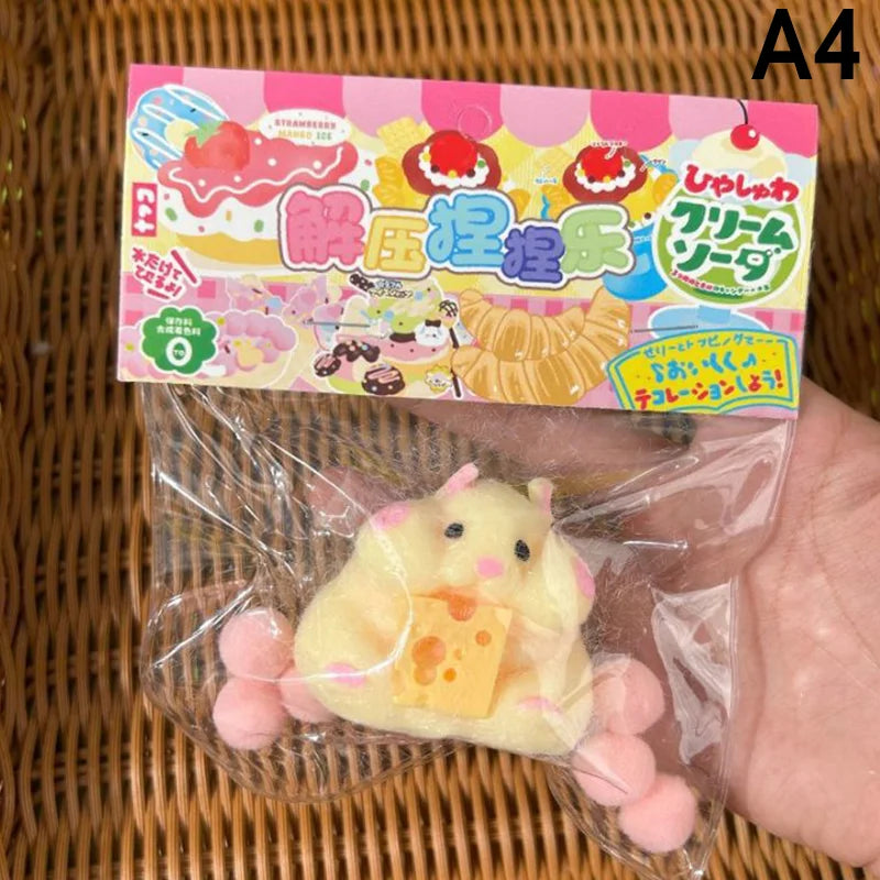 Kawaii Plush Bunny Fidget Toys Stress Relief Squeeze Irritability Fingertip Toys Adult Kids Toys Gifts