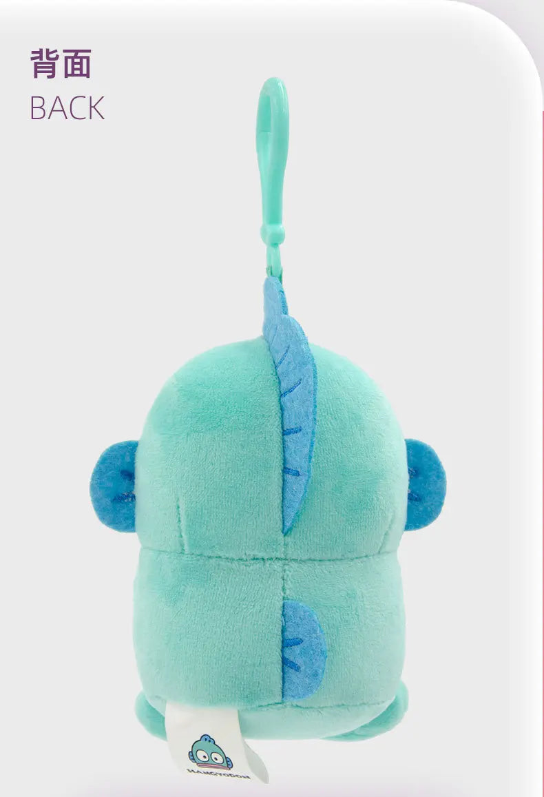 Sanrio Plushie Hangyodon Stuffed Plush Keychain Pendant Cartoon Doll Toys Soft PP Cotton Kawaii Bag Keyring Gifts For Girls Kids