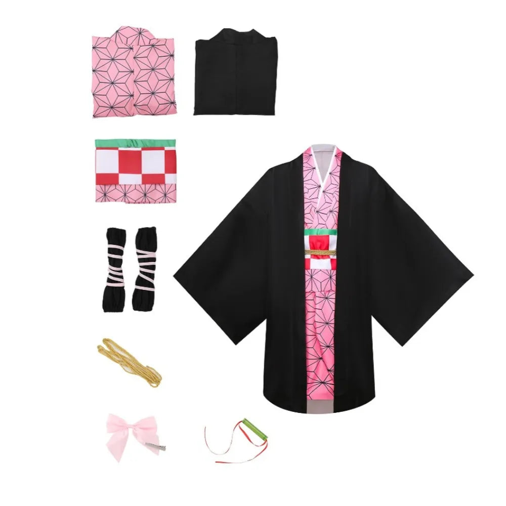Cosplay Pink Costume Kimono Anime Cosplay Outfits, Cape Festival Uniform for Kids Girls, Enthusiasts Dressing Up Party Costumes