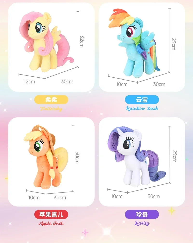 35/30CM My Little Pony Plush Toys Twilight Sparkle Pinkie Pie Fluttershy Rainbow Dash Soft Stuffed Unicorn Toys for Kids Gift