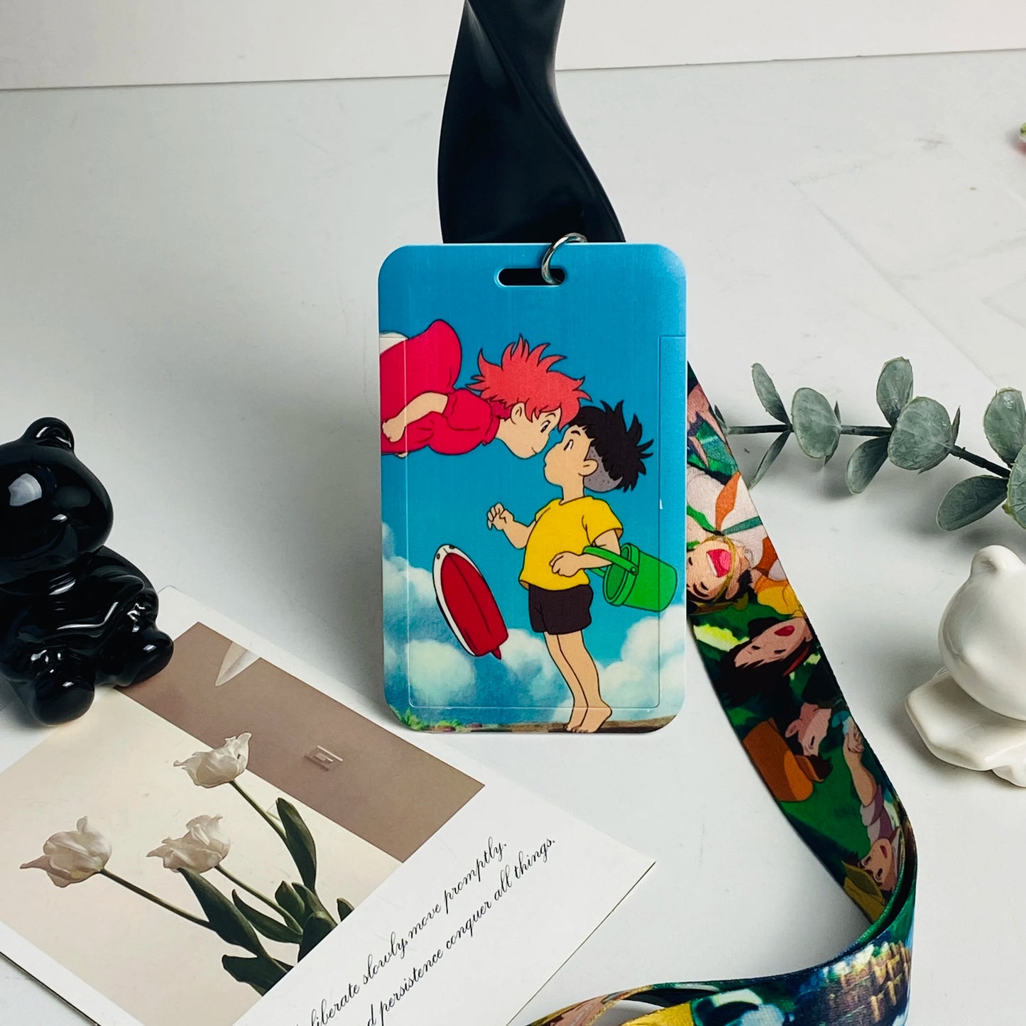 Anime Card Cases card Lanyard Key Lanyard Cosplay Badge ID Cards Holders Neck Straps Keychains