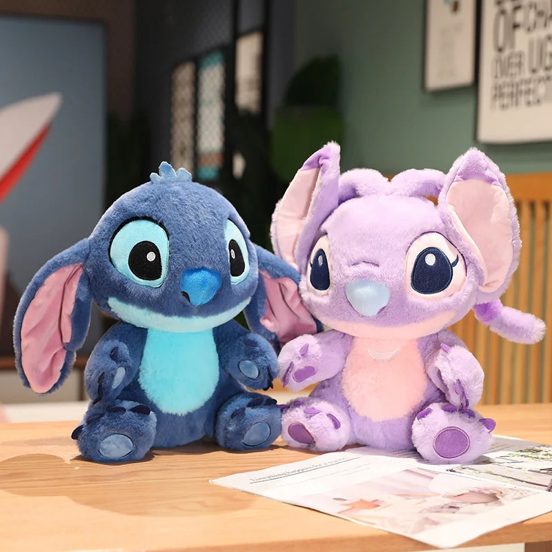 Cute Big Size Lilo & Stitch Couple Models Cartoon Stuffed Plush Anime Stitch Plush Toys Stitch Plushies Pillow Kids Xmas Gift