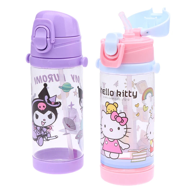 Kawaii 500ML Kuromi Cinnamoroll Sanrio Water Cup Cartoon Anime Plastic Cup Toys for Kids Kawaii Bottle Water Cup Birthday Gift