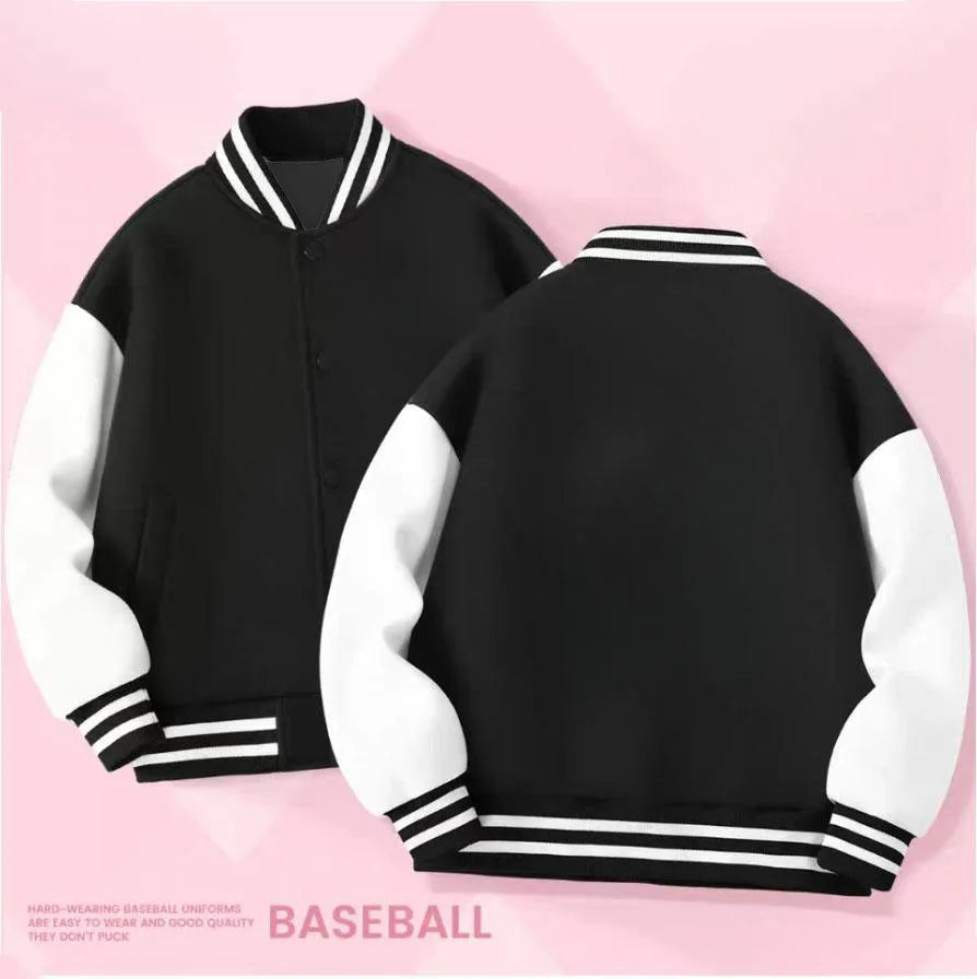 Kids Sanrio Fall/Winter Jacket Baseball Uniform Hello Kitty & Bear Pattern Print Thick warm stylish coat for boys and girls 2-14