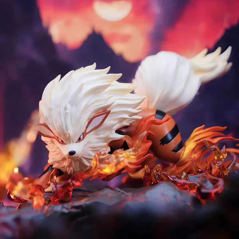 Arcanine And Growlithe Anime Figurine Model Kawaii Decoration Doll Children Toys Statue Collectible Ornament Boys Gifts