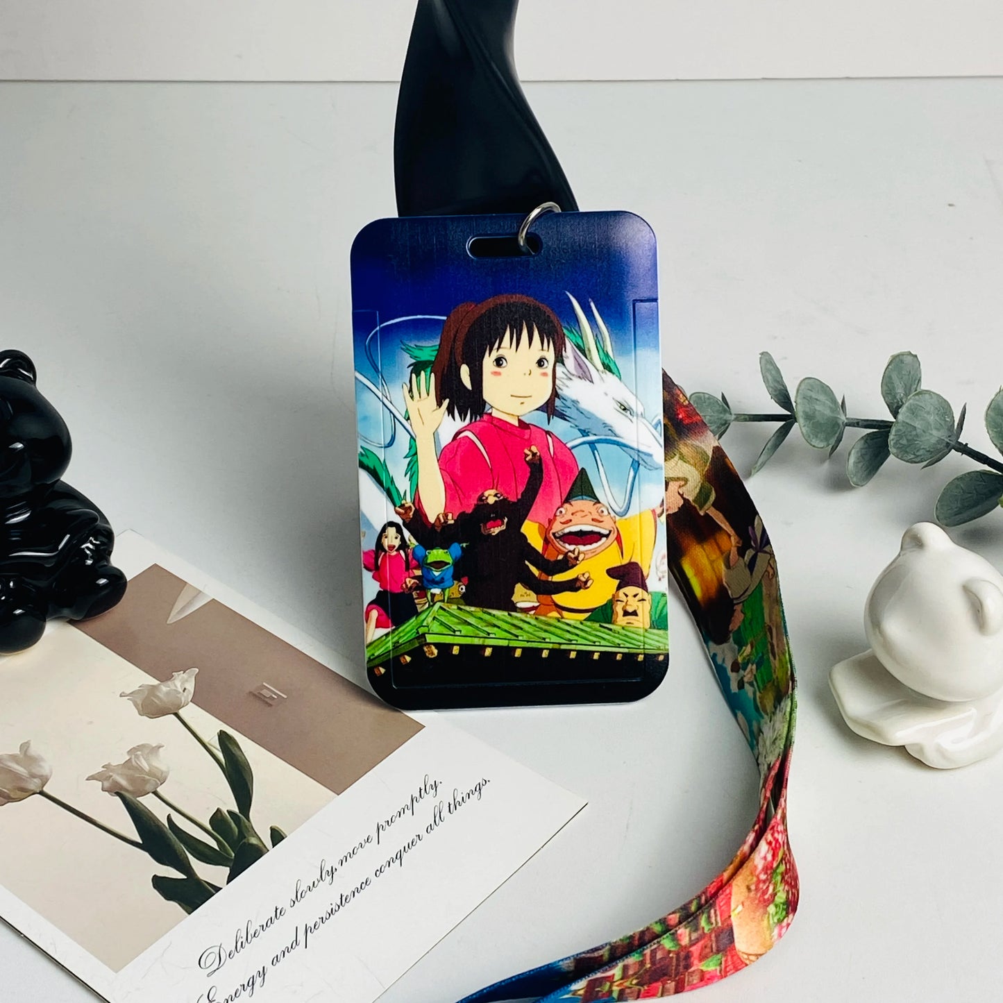 Anime Card Cases card Lanyard Key Lanyard Cosplay Badge ID Cards Holders Neck Straps Keychains