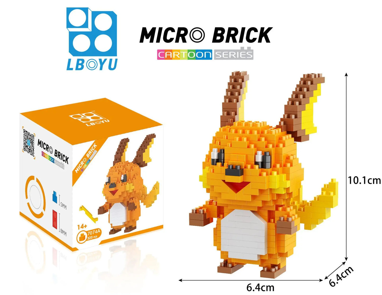 LNO Pokemon Raichu Pichu Kawaii Marowak Mini Blocks Gengar Jynx Diamond Blocks Kids Building Brick DIY Model Educational Toys