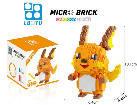 LNO Pokemon Raichu Pichu Kawaii Marowak Mini Blocks Gengar Jynx Diamond Blocks Kids Building Brick DIY Model Educational Toys