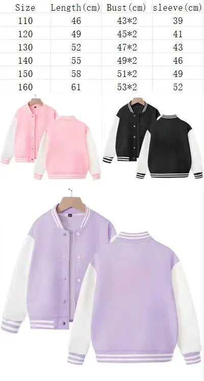 Kids Sanrio Fall/Winter Jacket Baseball Uniform Hello Kitty & Bear Pattern Print Thick warm stylish coat for boys and girls 2-14