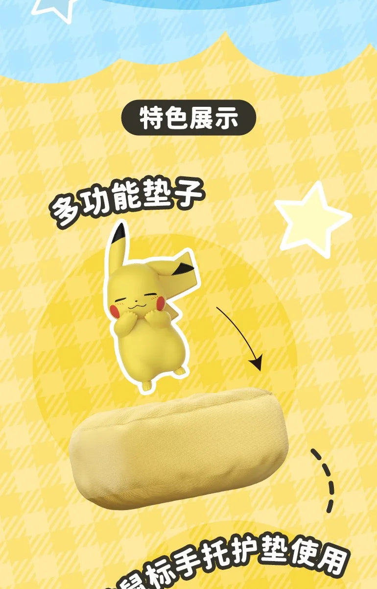 Pokemon Figure Set Starry Dream Series 6 Styles, Sleeping Pikachu Meowth Rowlet, Cute Action Model Toy Collection for Kids