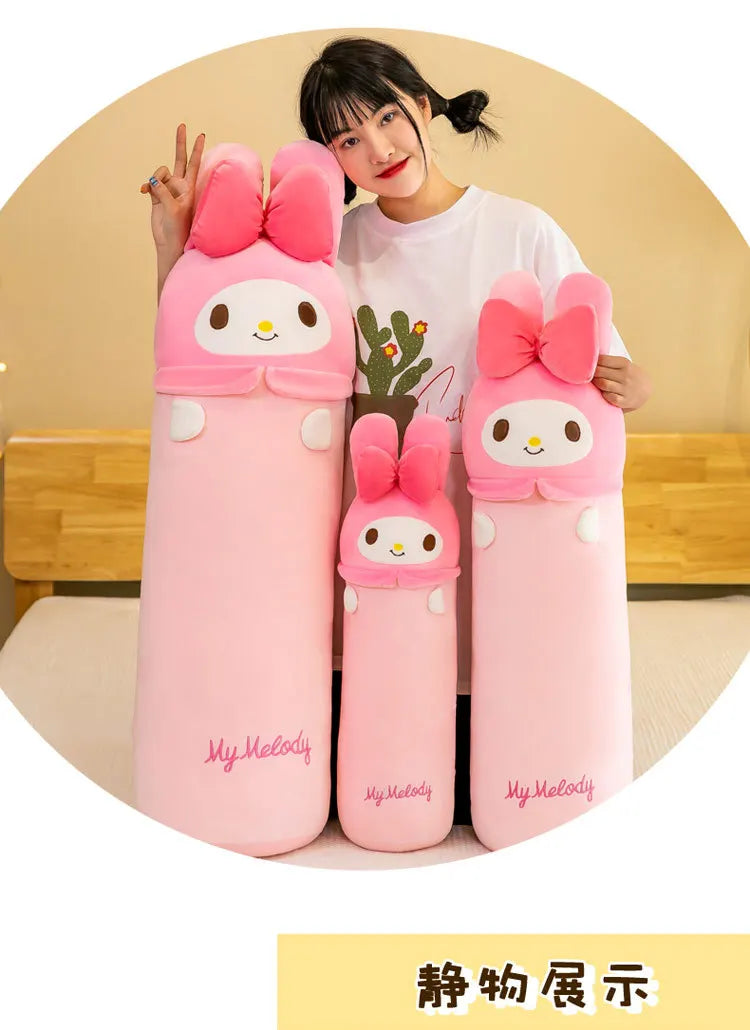 100cm Sanrio My Melody Kulomi Long Pillow Plush Toys Kawaii Soft Comfortable Cushion Japanese Cartoon Kids Girls Sleeping Gifts