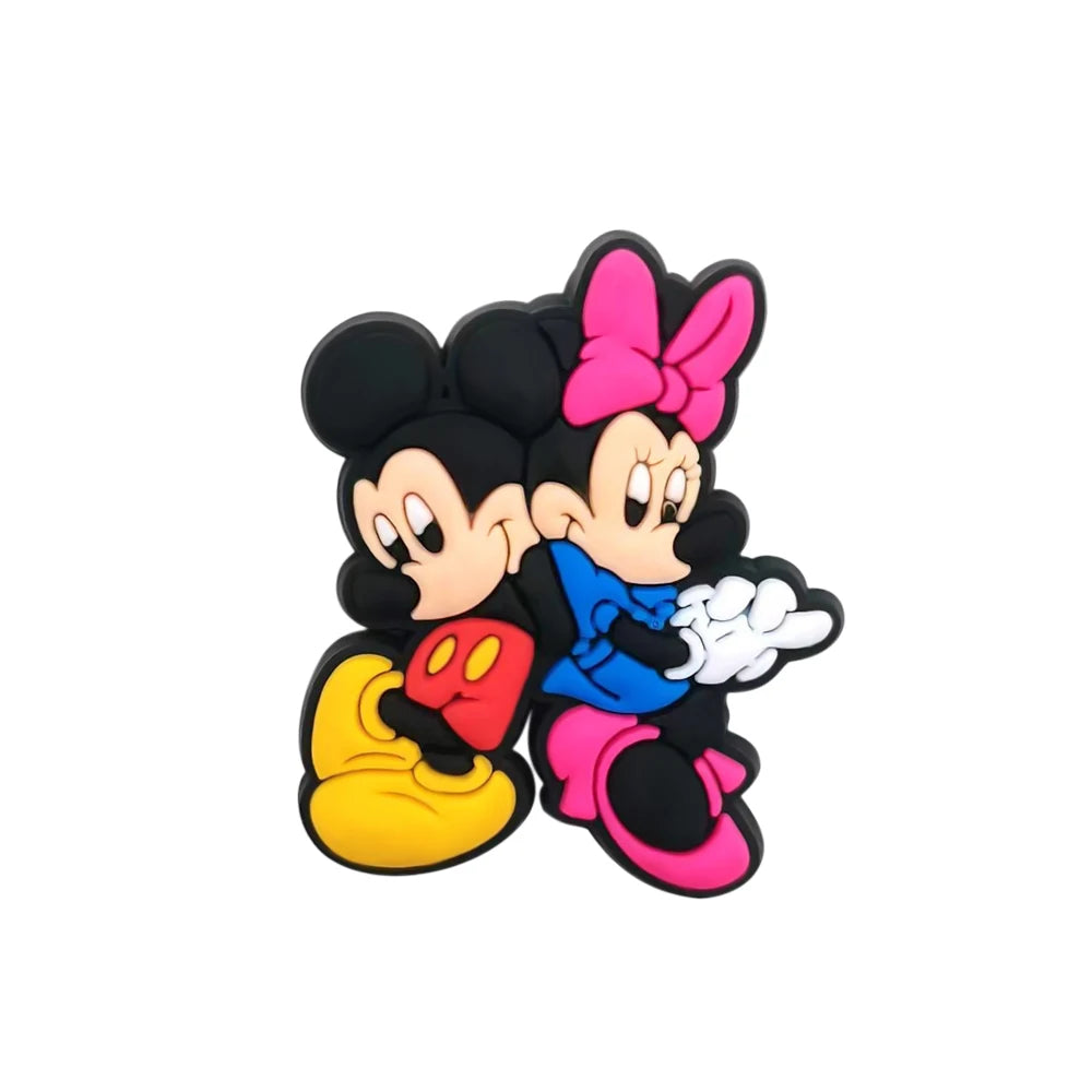 Cartoon MINISO 1PCS Popular Characters Disney Mouse DIY Stitch Funny Bear Shoe Charms Decorate Kids Accessories Boys Party Gifts