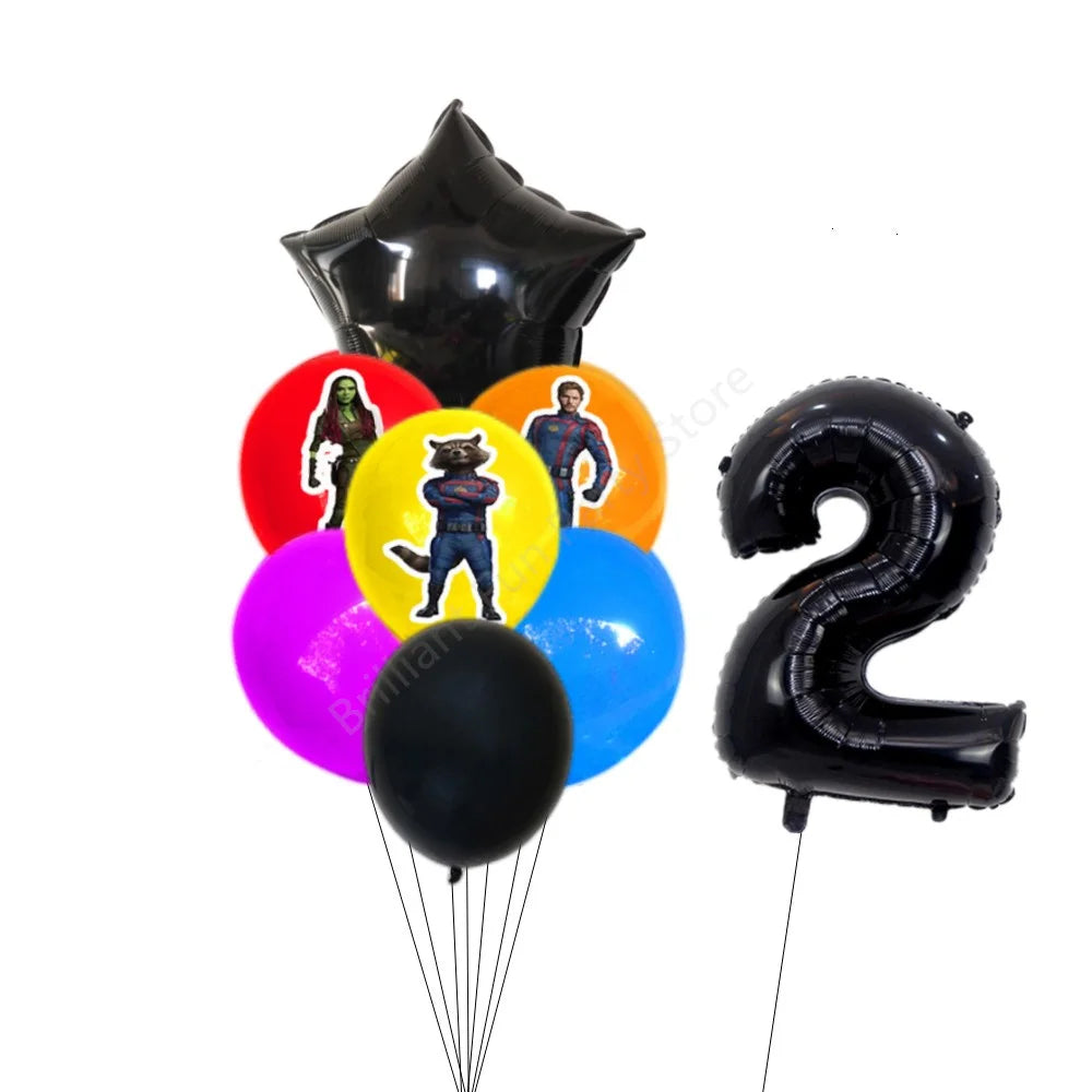 New Guardians of the Galaxy Party Decoration Disposable Tableware Balloons Superhero Baby Shower Kids Birthday Party Supplies