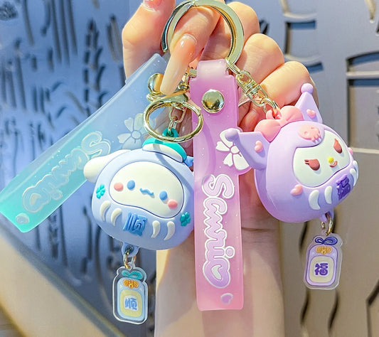 Sanrio Cinnamoroll Kuromi Anime Kawaii Ins Key Chain Pendant Cute Cartoon My Melody Bag Hanging Decoration Toys for Kids