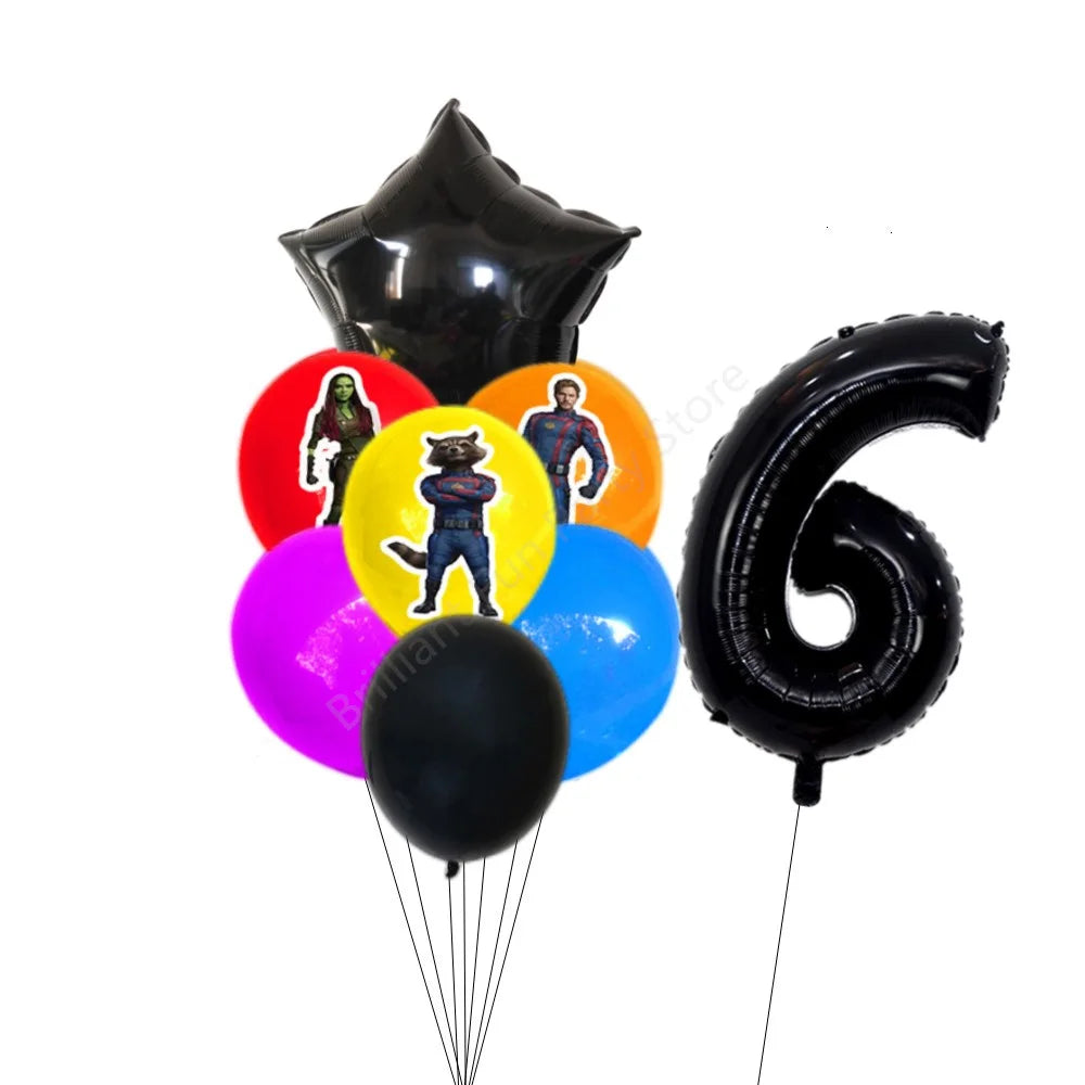 New Guardians of the Galaxy Party Decoration Disposable Tableware Balloons Superhero Baby Shower Kids Birthday Party Supplies