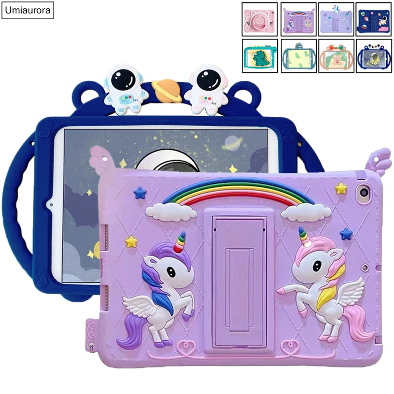 Cartoon Kids Cases For Huawei Matepad Pro 11 10.8 10.4 T10 T10S Mediapad T5 M5 Lite 8.0 10 10.1 Tablet Silicon Cover Stand Funda