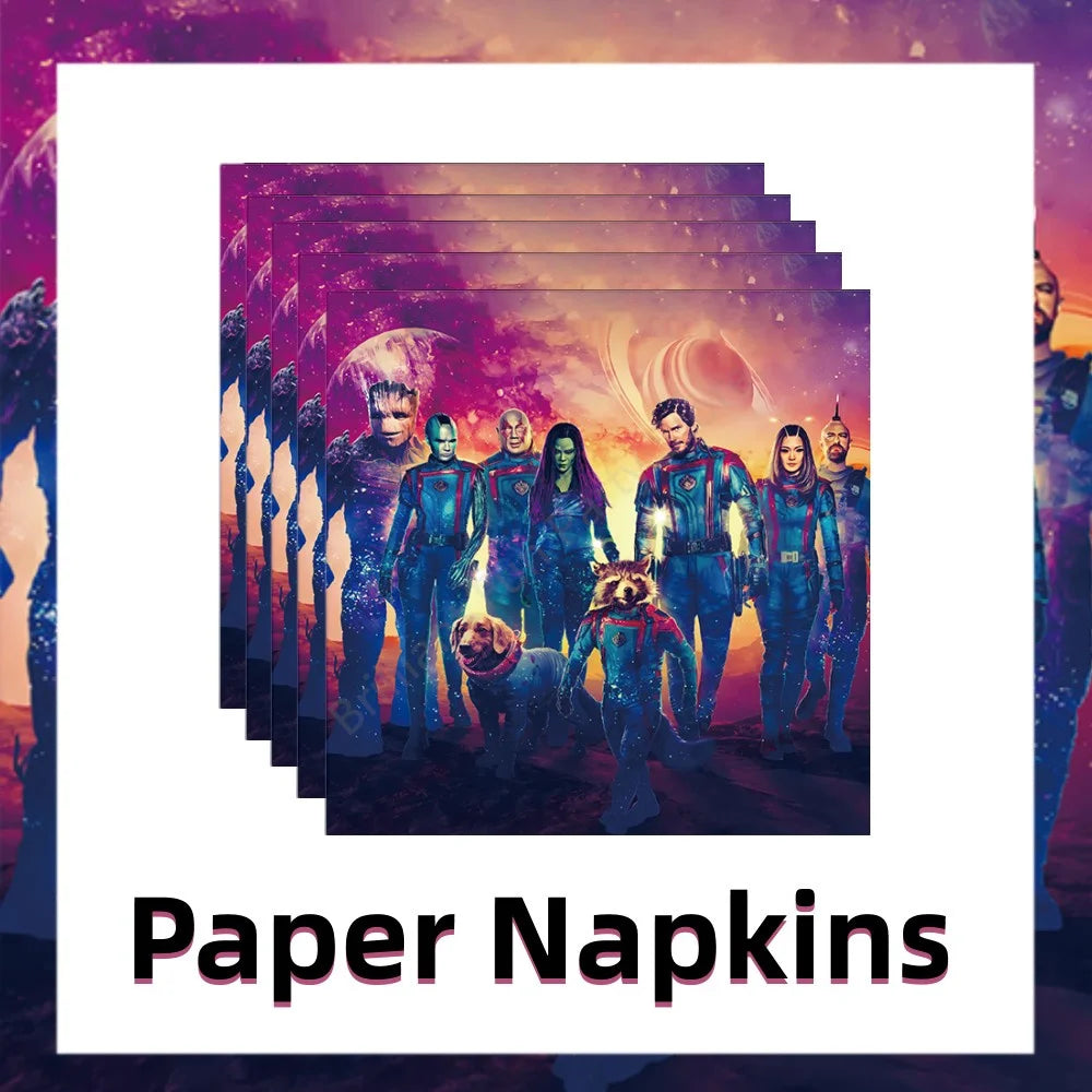 New Guardians of the Galaxy Party Decoration Disposable Tableware Balloons Superhero Baby Shower Kids Birthday Party Supplies