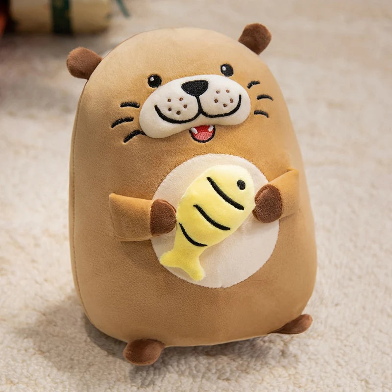 Adorably Otter Plush Kawaii Croaker Stuffed Pendant Lovely Animal Toys Backpack Deocr Soft Sofa Cushion Birthday Gifts for Kids