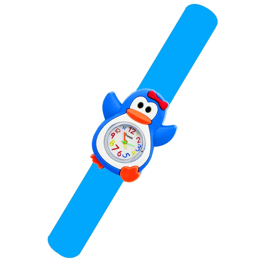 Baby Watch 3D Cartoon Kids Birthday Gift 2-15 Years Old Girl Boy Children Study Time Toy Watch Clock Free Spare Battery