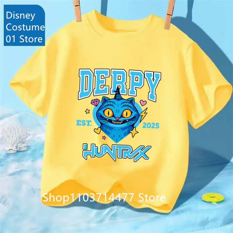 Children's Clothing KPop Demon Hunters Fans Gifts Kids Clothes Fashion Casual Tops 2025 Hot Movie Soft Baby Girls T Shirt