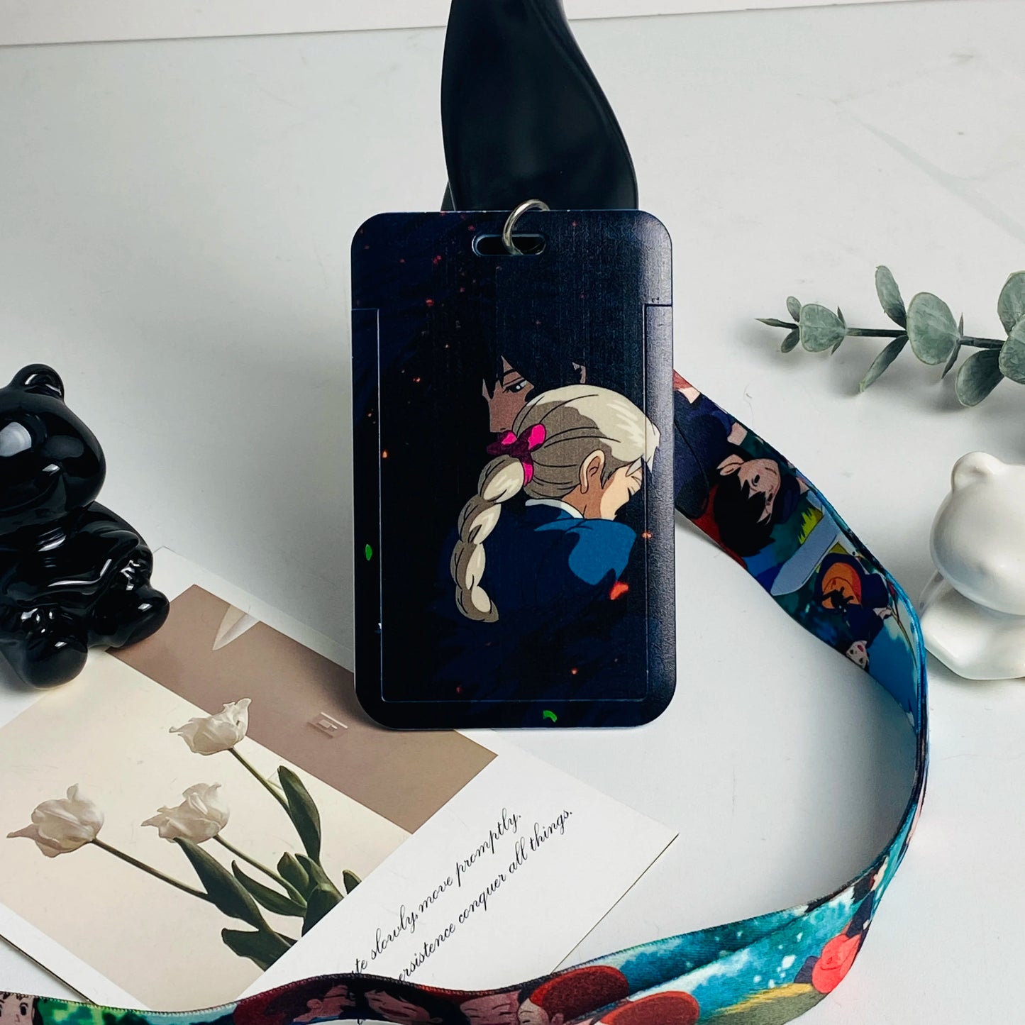 Anime Card Cases card Lanyard Key Lanyard Cosplay Badge ID Cards Holders Neck Straps Keychains