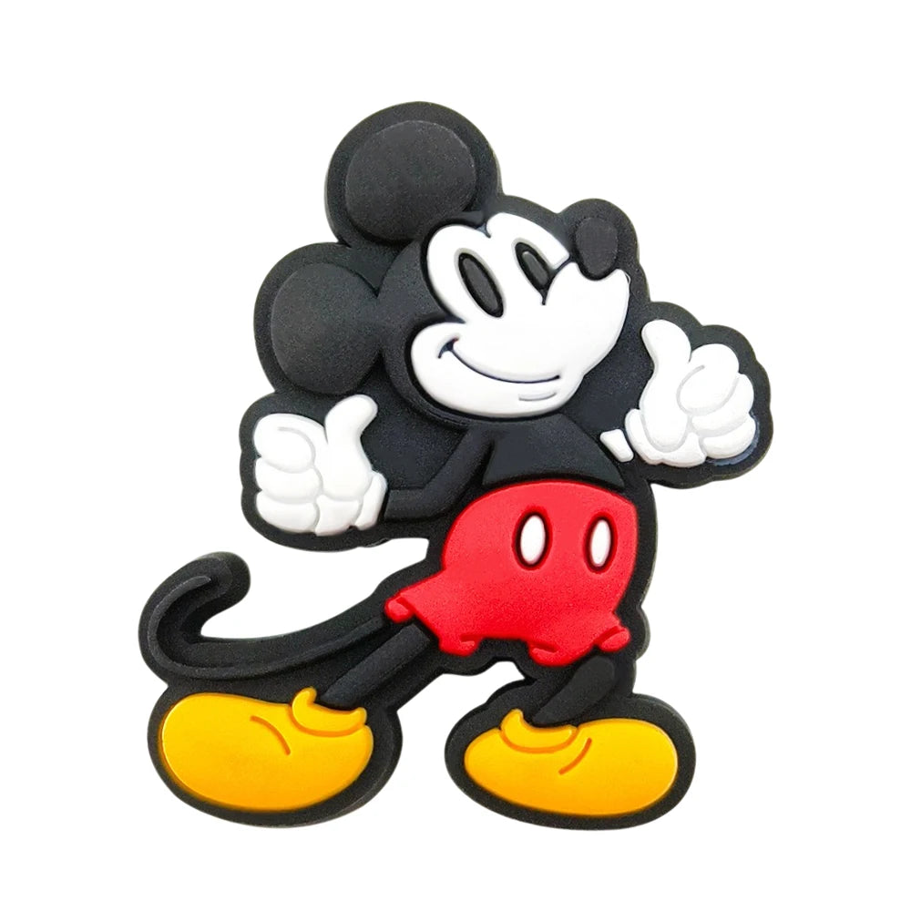 Cartoon MINISO 1PCS Popular Characters Disney Mouse DIY Stitch Funny Bear Shoe Charms Decorate Kids Accessories Boys Party Gifts