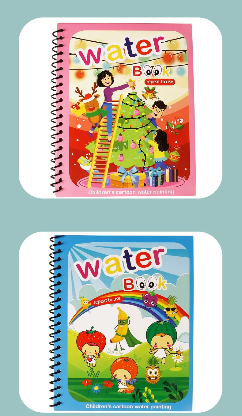 Children DIY Magical Water Painting Book Toddler Early Education Toys Reusable Magic Drawing Coloring Creativity Board For Kids
