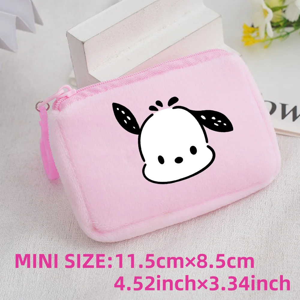 Cinnamoroll Badtz Maru Kuromi Plush Coin Purse Key Case Bag Kids Portable Mini Storage Bag Cute Gifts For Kids Clutch