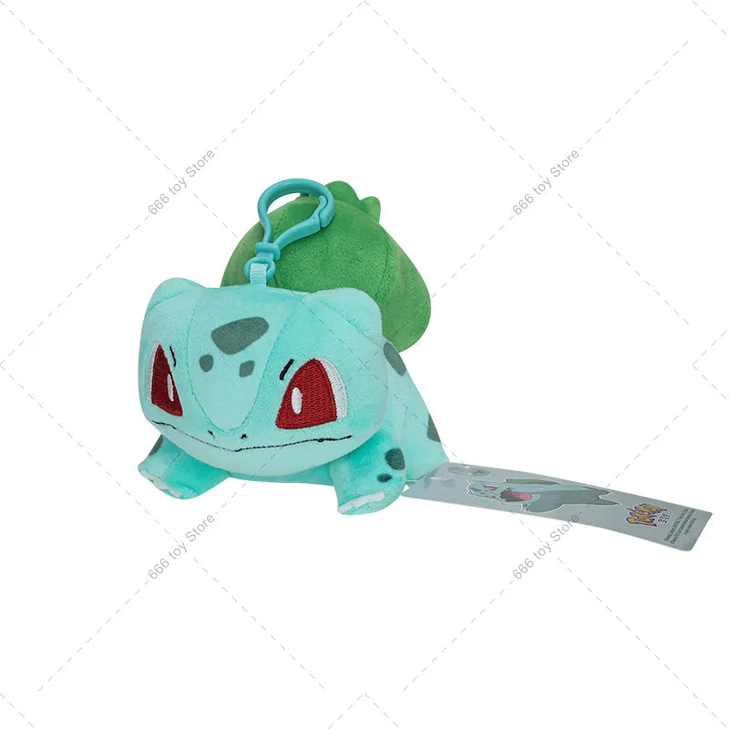 Original Pokemon Plush Toy Pendant Keychain Bulbasaur Eevee Squirtle Jigglypuff Mew Stuffed Toys Gifts for Kids Birthday