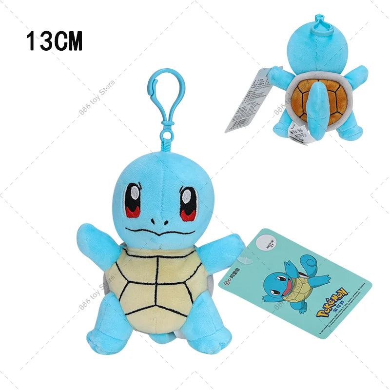 Original Pokemon Plush Toy Pendant Keychain Bulbasaur Eevee Squirtle Jigglypuff Mew Stuffed Toys Gifts for Kids Birthday