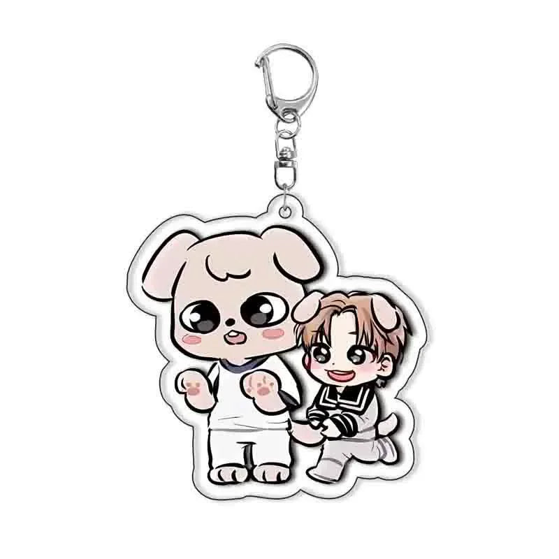 SKZOO Stray Kids Keychain Acrylic KPOP Keychain Accessories, Stray Kids Accessories Creative Bags Car Keychain Friends Gift