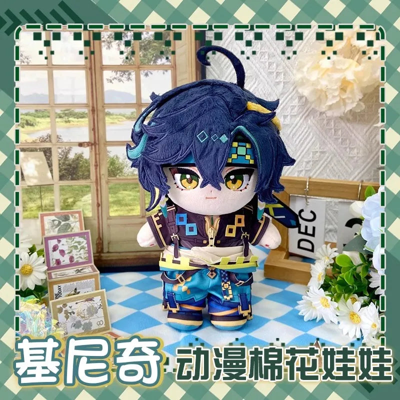 Anime Genshin Impact Plush Wanderer Kinich Scaramouche Xiao Venti Cotton changing doll Stuffed Animals Kids toy gifts Clothing