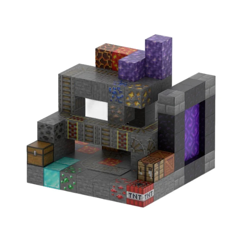 Magnetic Building Blocks Mine Cube Magnet World Set for Boy Girl Kid Age 3+ DIY Model Children Stem Montessori Sensory Toy