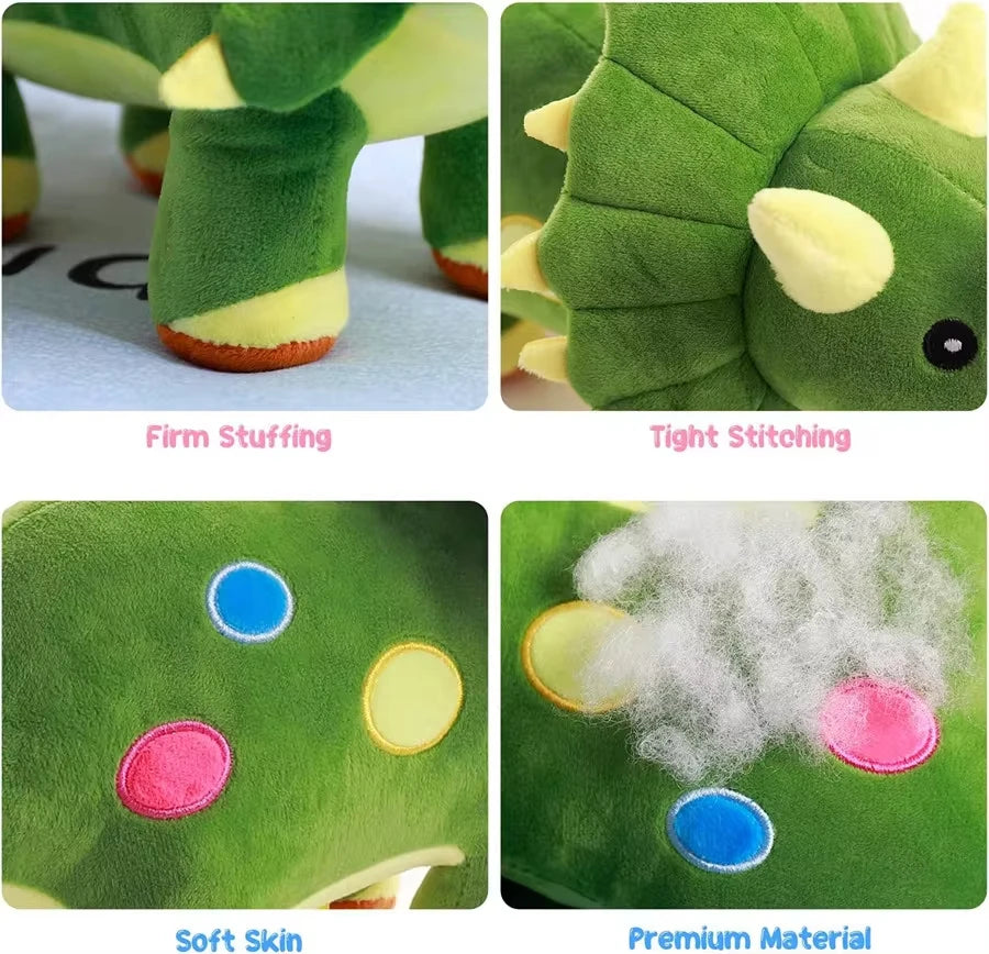40cm/15.7in Dinosaur Doll Stuffed Toy Creative Soft Plush Stegosaurus Triceratops Plush Toy Kids Dinosaurs Toy Birthday Gifts