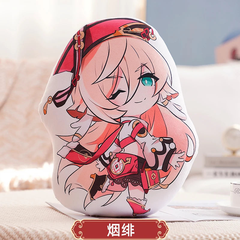 45cm Genshin Impact Plush Doll Toy Zhong Li Xiao Hu TaoTartaglia Venti Kaeya Soft Stuffed Pillow Kids Christmas Plushies Gifts