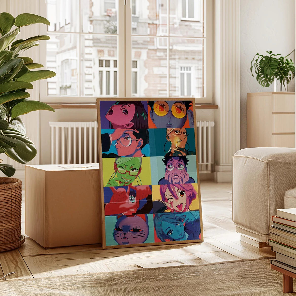 Anime Dandadan Characters Wall Art Print Poster Neon Aesthetic Collage Canvas Painting Home Decor Art Poster Fans Gifts-unframed