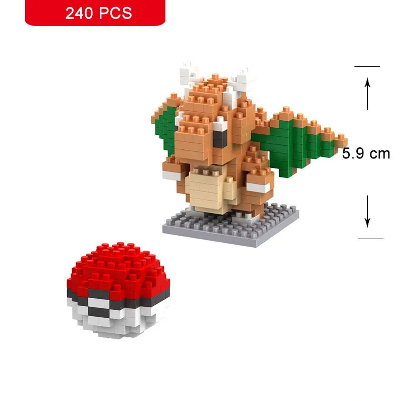 Pokemon Small Building Pokemon Nanoblock Cartoon Pikachu Animal Model Education Game Graphics Pokemon Toys For Kids Birthday