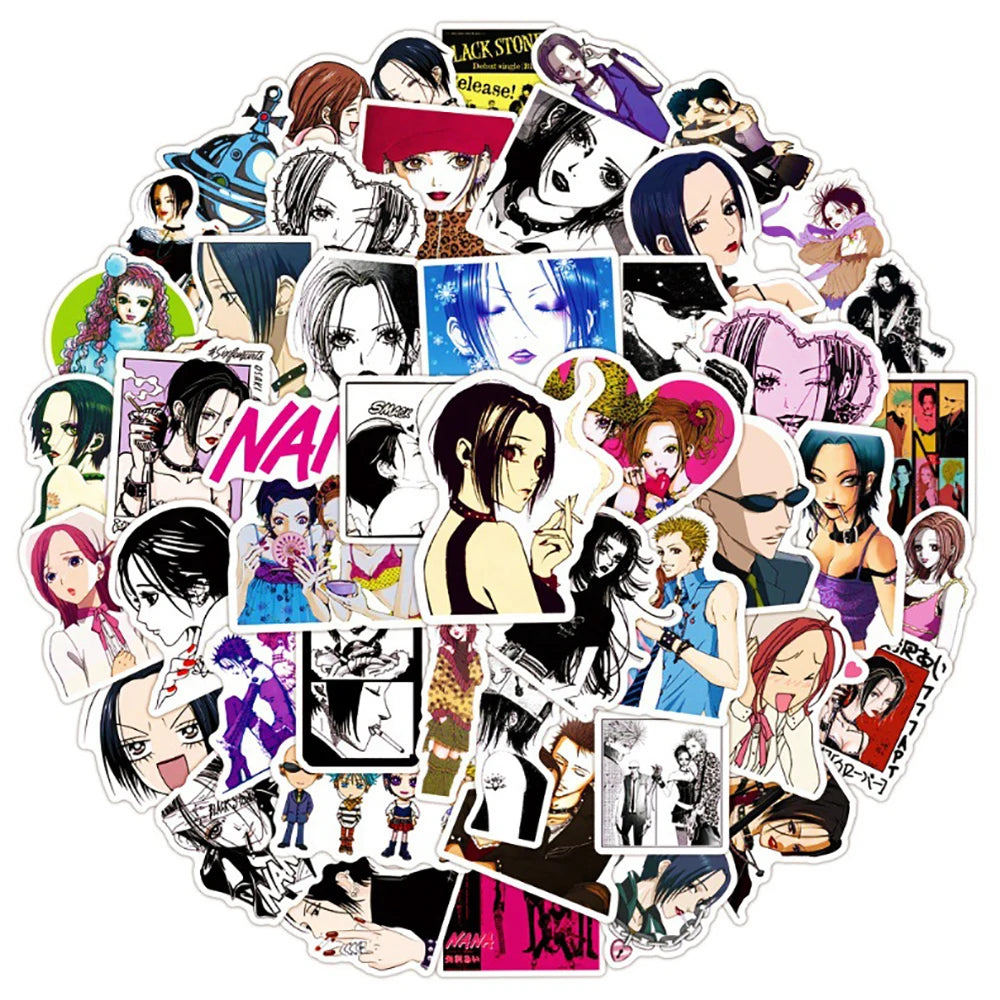 10/30/50PCS Anime NANA Stickers Cool Graffiti Decals DIY Decoration For Phone Laptop Stationery PVC Waterproof Sticker Toys Gift