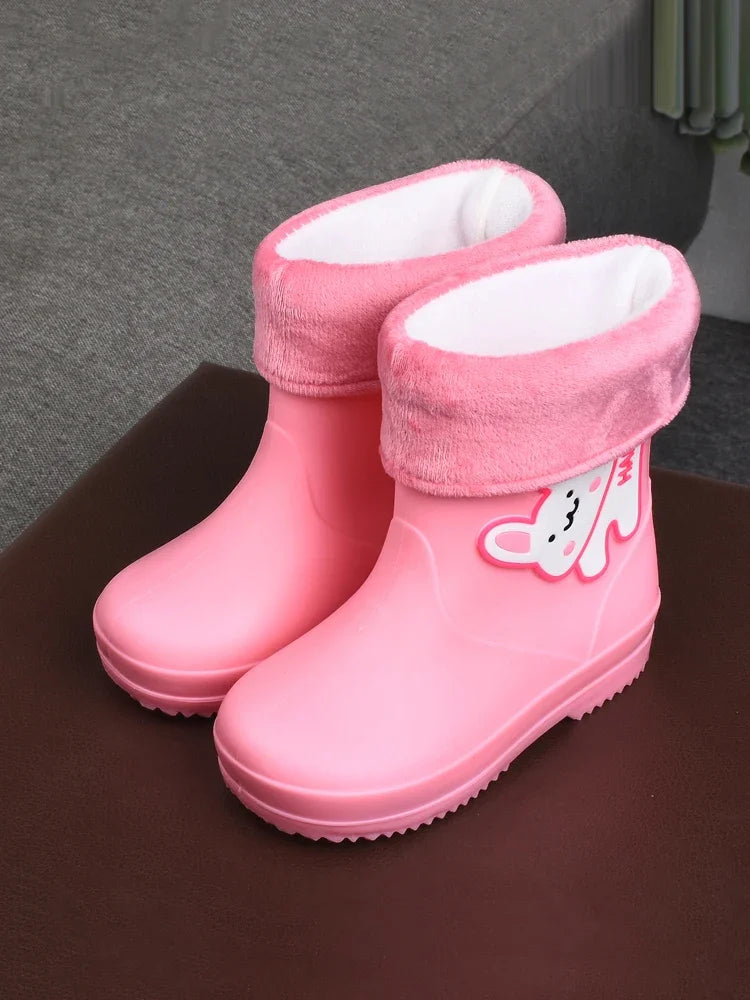 Unicorn Rain Boots Kids Boy Girls Rubber Boots New Cartoon Snow Boots For Children Waterproof Shoes Non-slip Baby Water Shoes