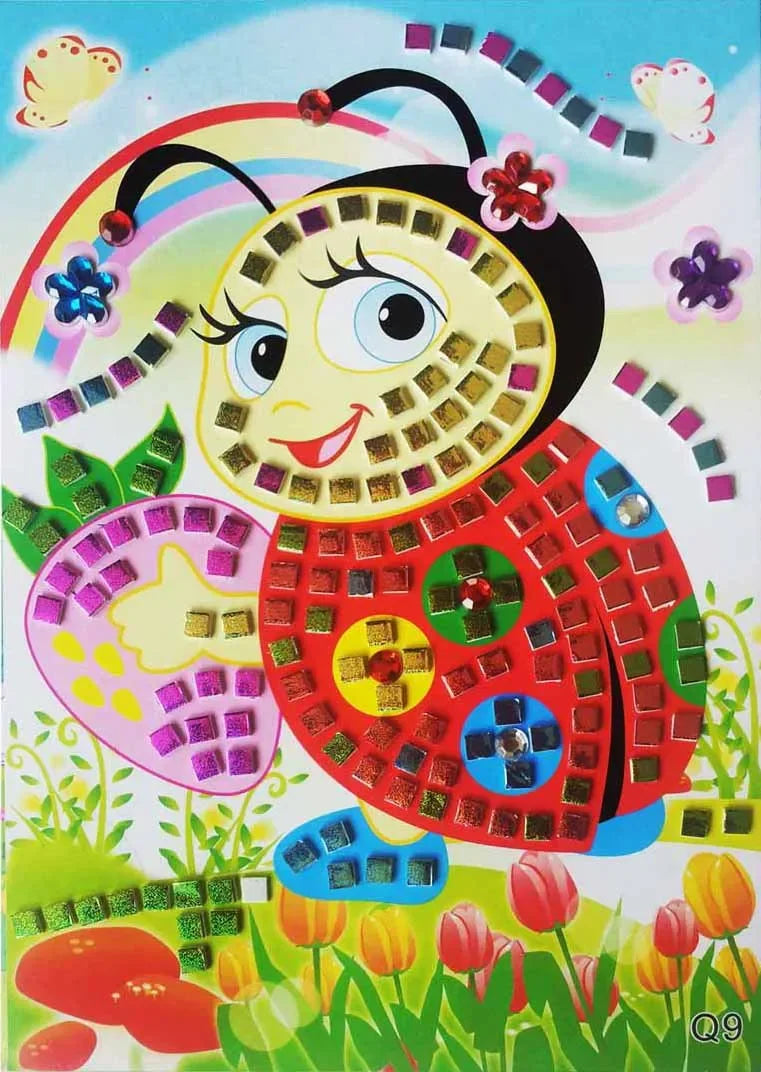 3/5Pcs Foam EVA Stickers 3D Crystal Acrylic Puzzle DIY Handmade Kids Art Cartoon Creative Educational party Toys For Children